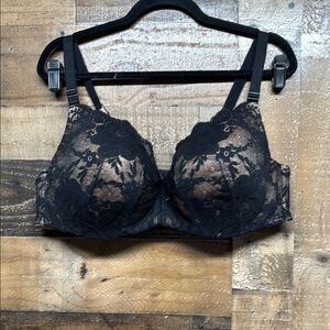 Torrid Curve Black & Nude Lace‎ Bra  Women’s Size 46D